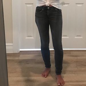 Hudson jeans nico mid rise ankle skinny. Charcoal